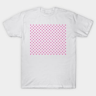 Pink Hearts Pattern T-Shirt